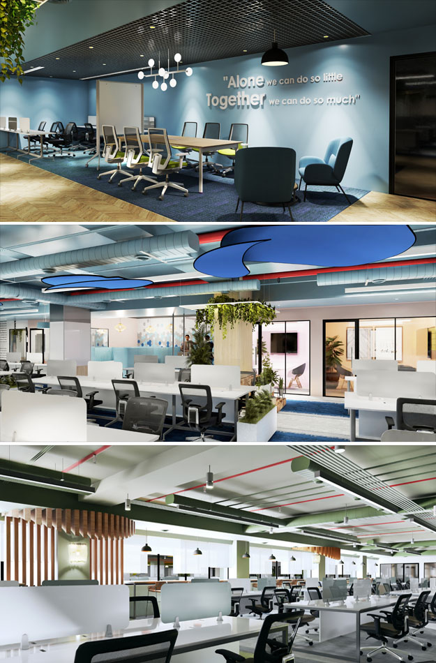 co-working office interior company